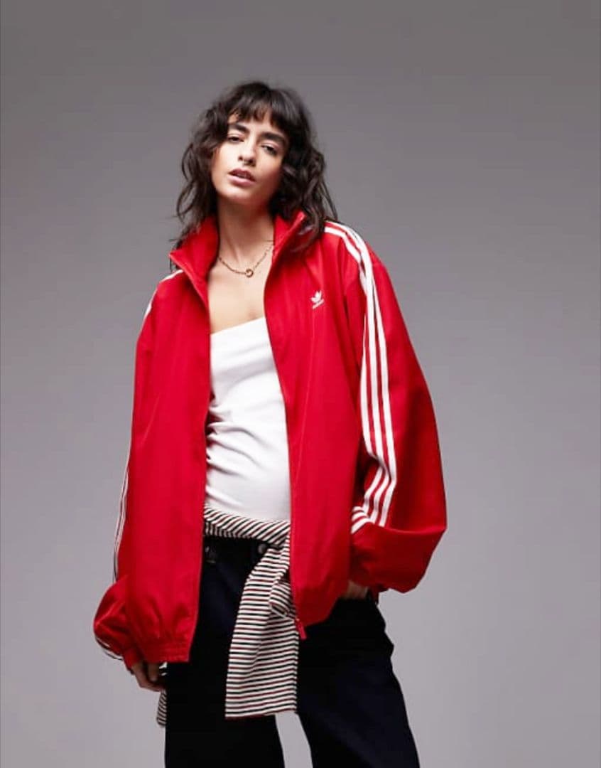 赤XL★adileniumオーバーサイズトラックジャケット★ナイロンジャケット