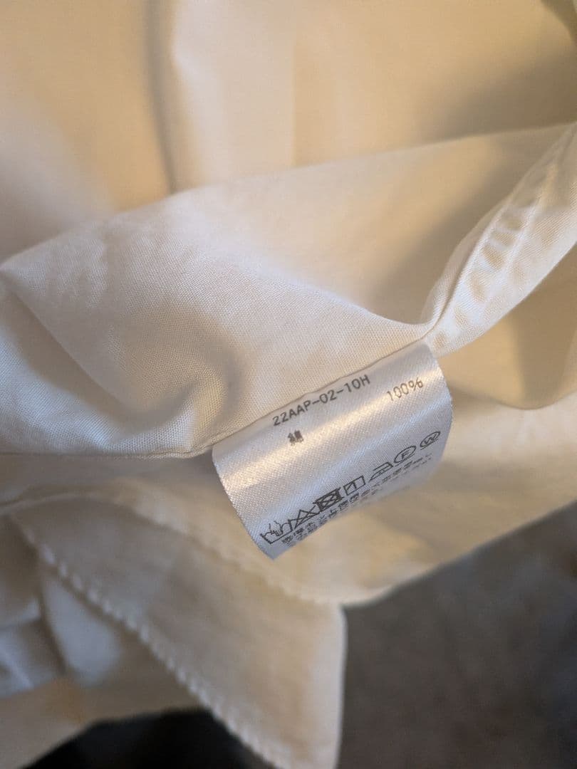 A.PRESSE Regular Collar Shirt ホワイト/ベージュ