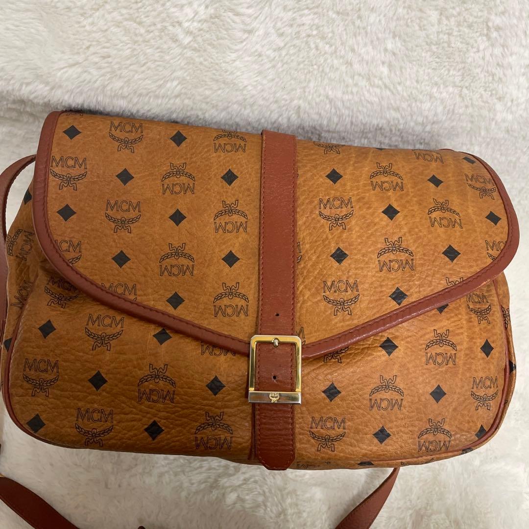 MCM ソミュール　コニャック　ショルダーバッグ　ヴィセトス柄