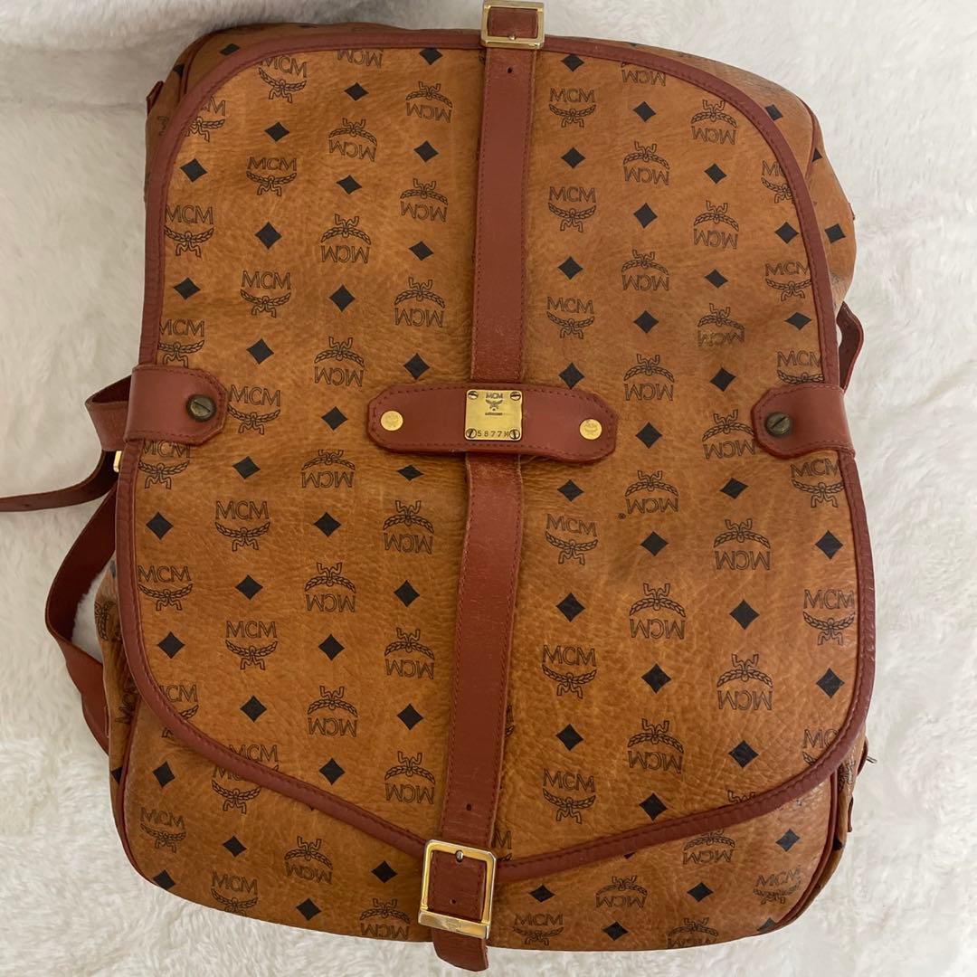 MCM ソミュール　コニャック　ショルダーバッグ　ヴィセトス柄