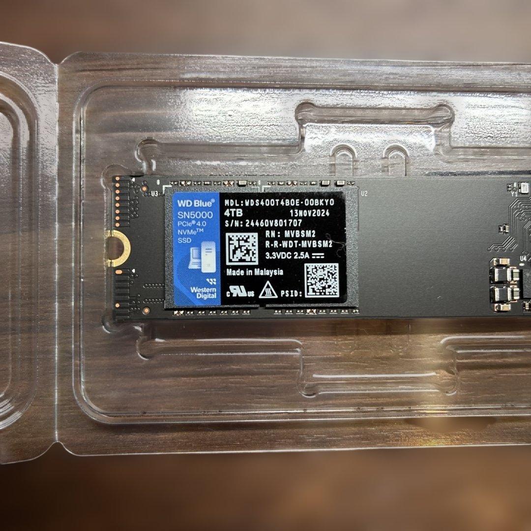 【正常100％】4TB SSD WD Blue SN5000 NVMe ③