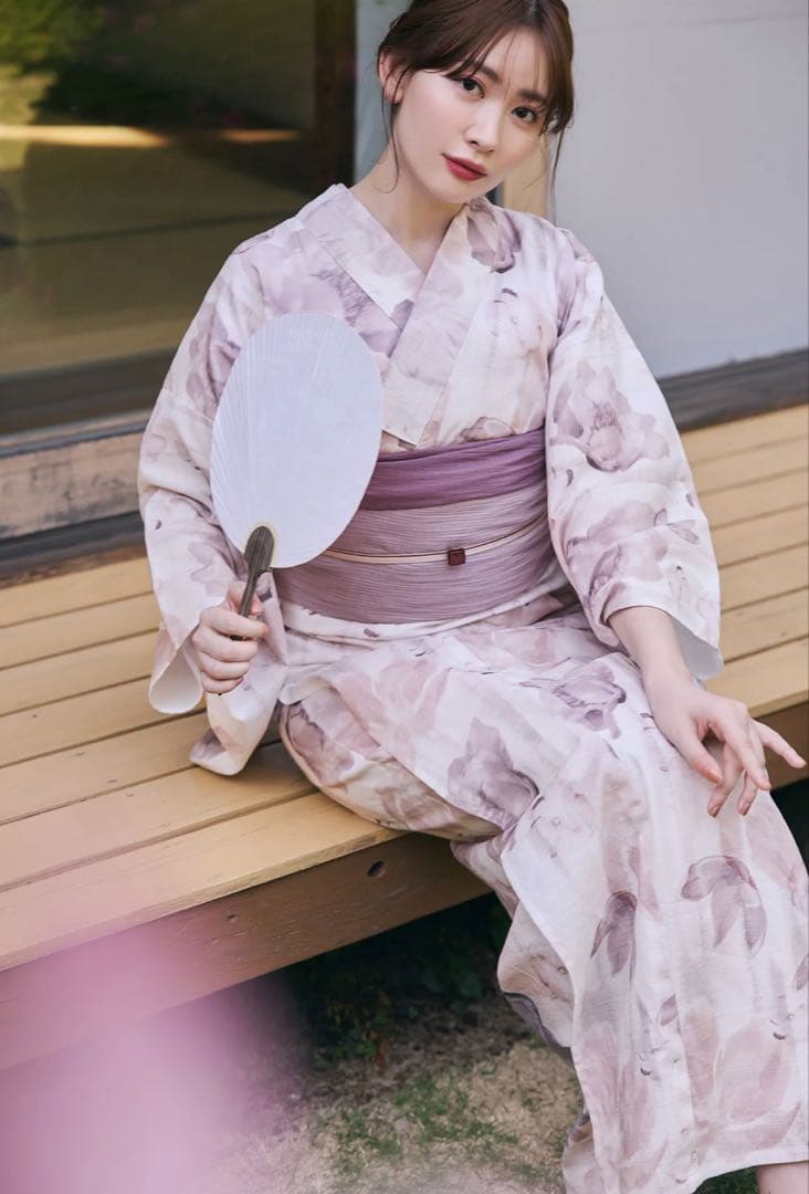 【美品】Her lip to Suisaibana yukata rose 浴衣