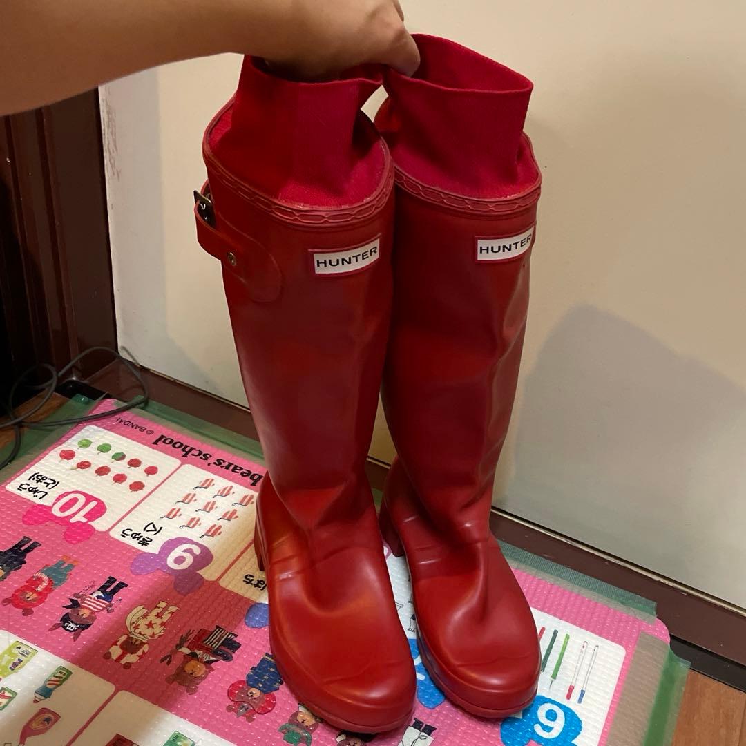 希少⭐︎HUNTER 折りたたみ　ハンターパッカブルレインブーツ