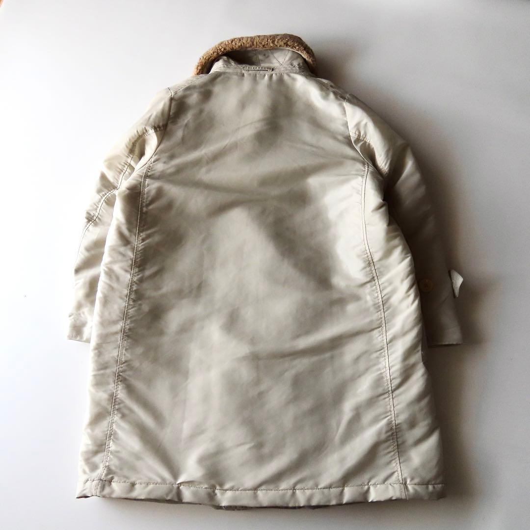 試着のみ 45R ナイロン×ボアのコート 3 ショールカラー 45rpm