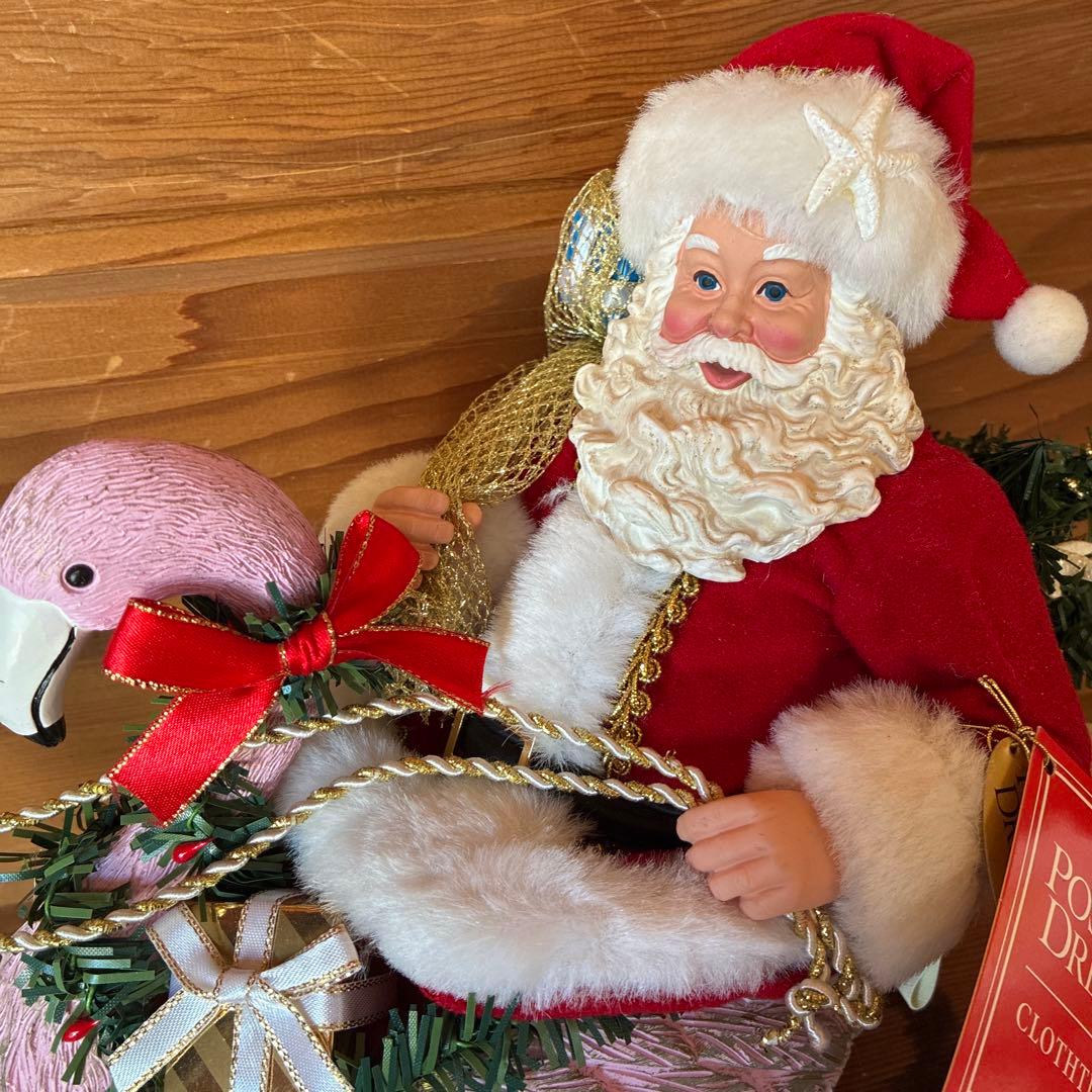 メルカリ祭16日まで限定価格‼️ハワイ直輸入‼️ハワイアンサンタクロース フラミンゴ