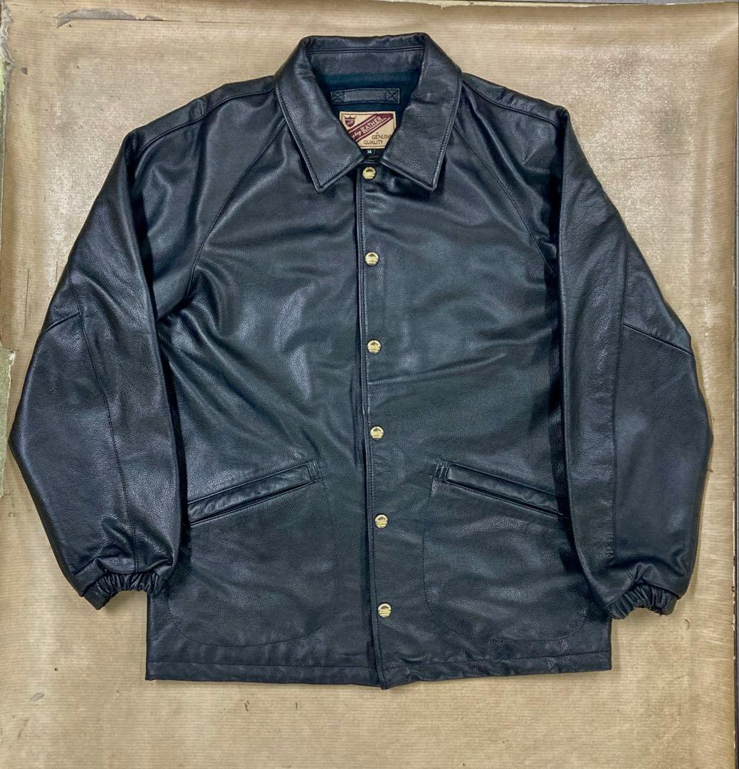 レザーコーチジャケット　M