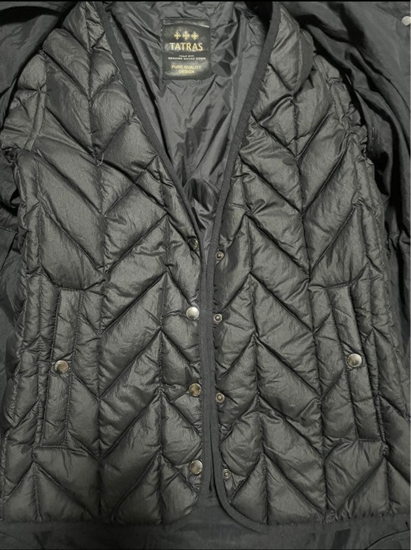 TATRASタトラス 3WAY モッズコート インナーダウン付 黒 レディース