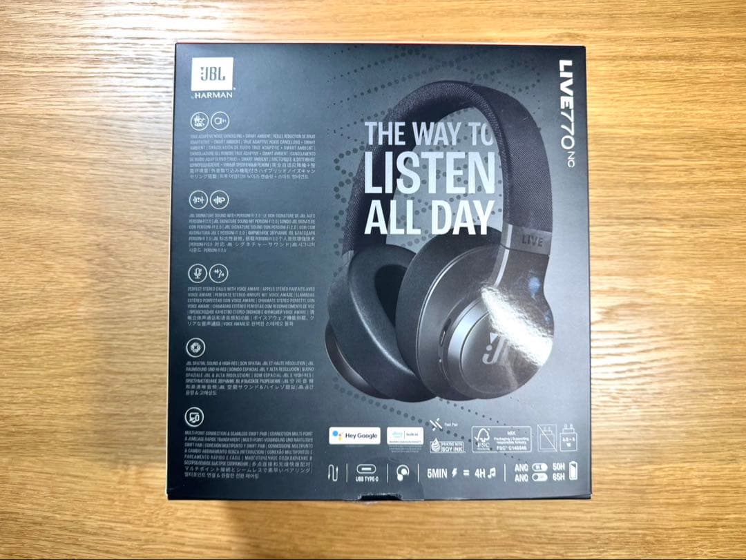 JBL LIVE 770NCワイヤレスヘッドホン ブラック【超美品・値下げ中】