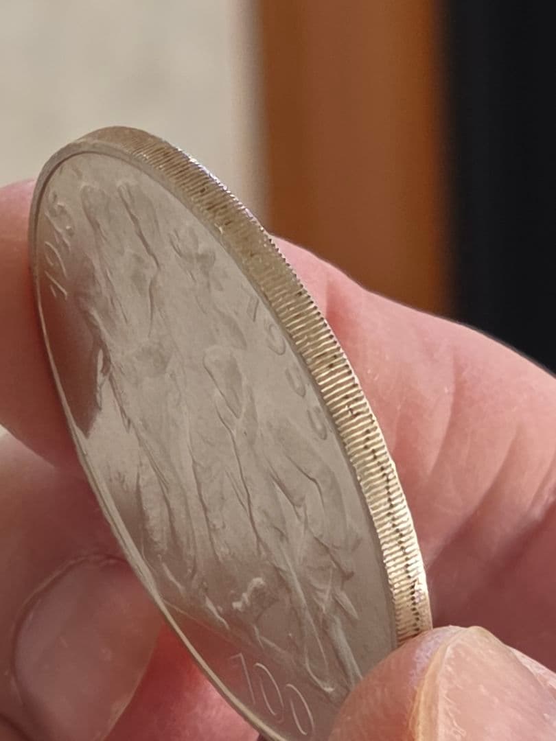 (稀少) チェコスロバキア人民共和国　解放10周年記念　100コルン銀貨1955