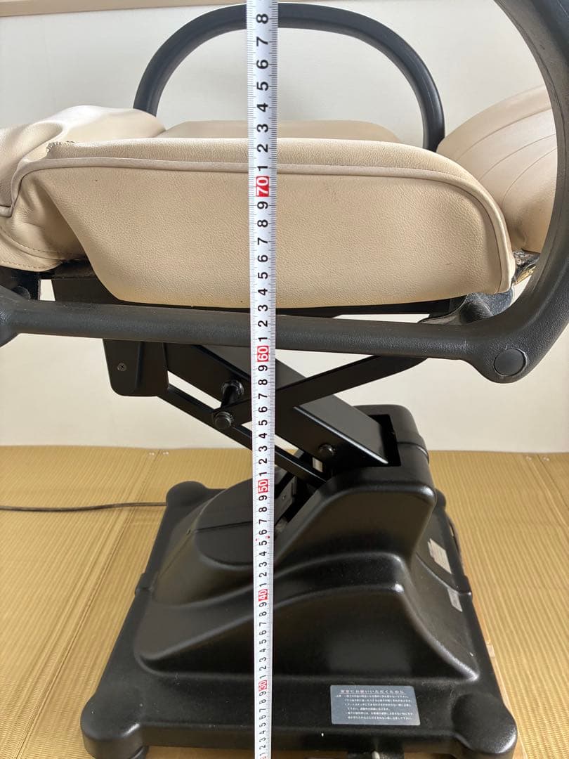 シャンプー椅子　電動大広ベージュ 合成皮革 美容室