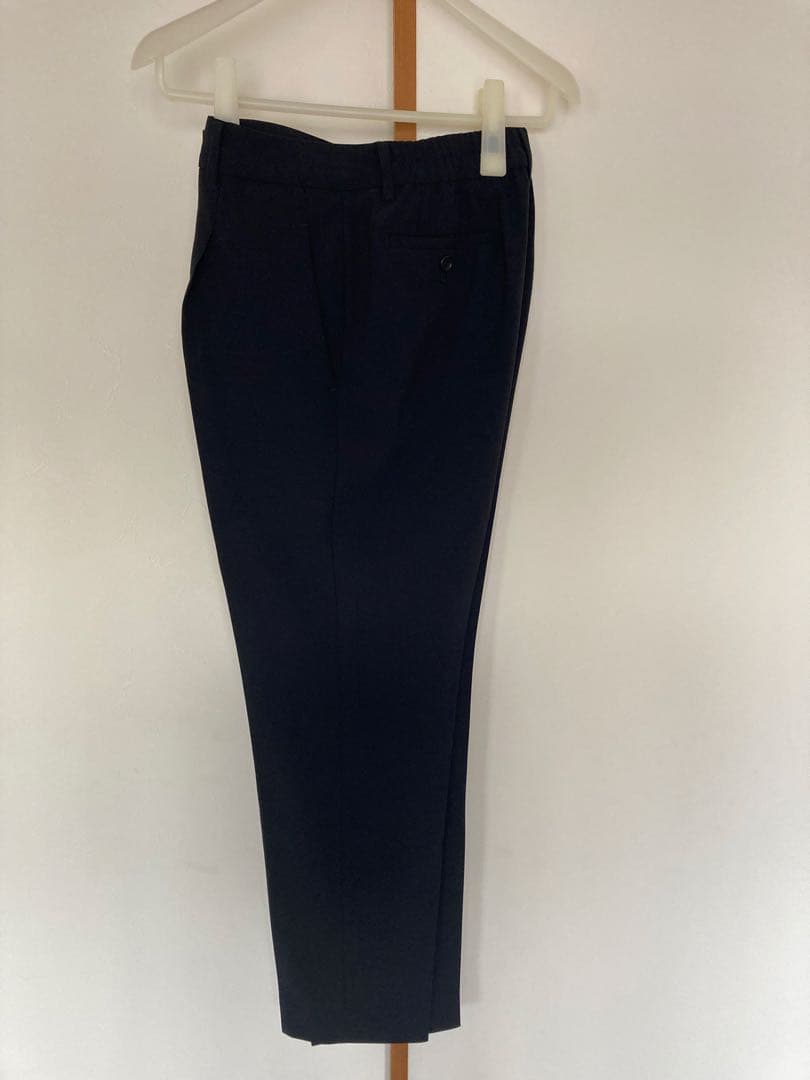 PLST プラステ　ノーカラーパンツスーツ　ネイビー　M