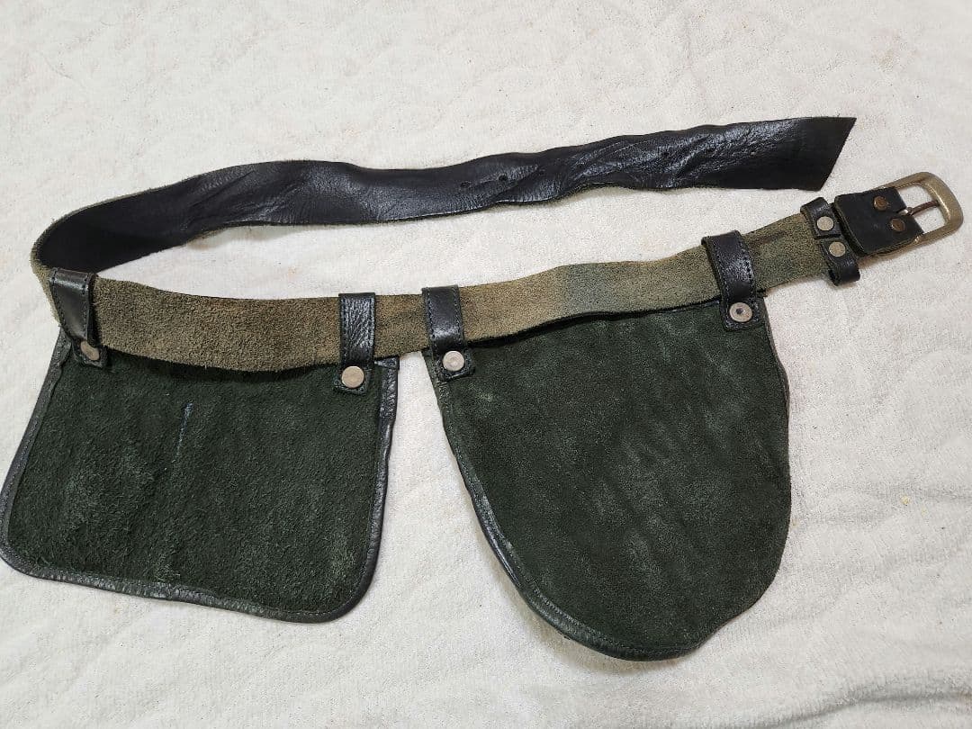 【mayumi hasegawa】本革ポケット付きベルト、シザーケース