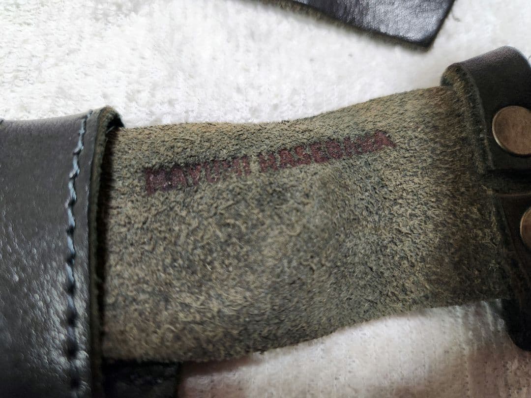 【mayumi hasegawa】本革ポケット付きベルト、シザーケース