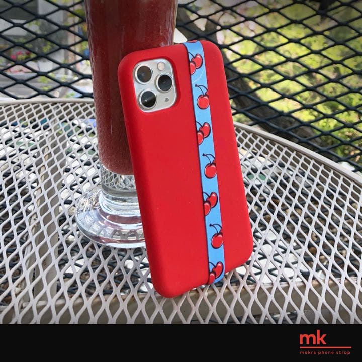 【新品ー当日発送】★フォンストラップー100個【卸売】★ チェリー