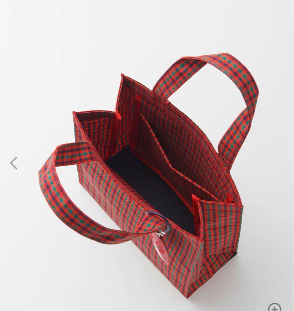 トートバッグ♥︎小♥︎赤チェック♥︎ファミリア♥︎familiar