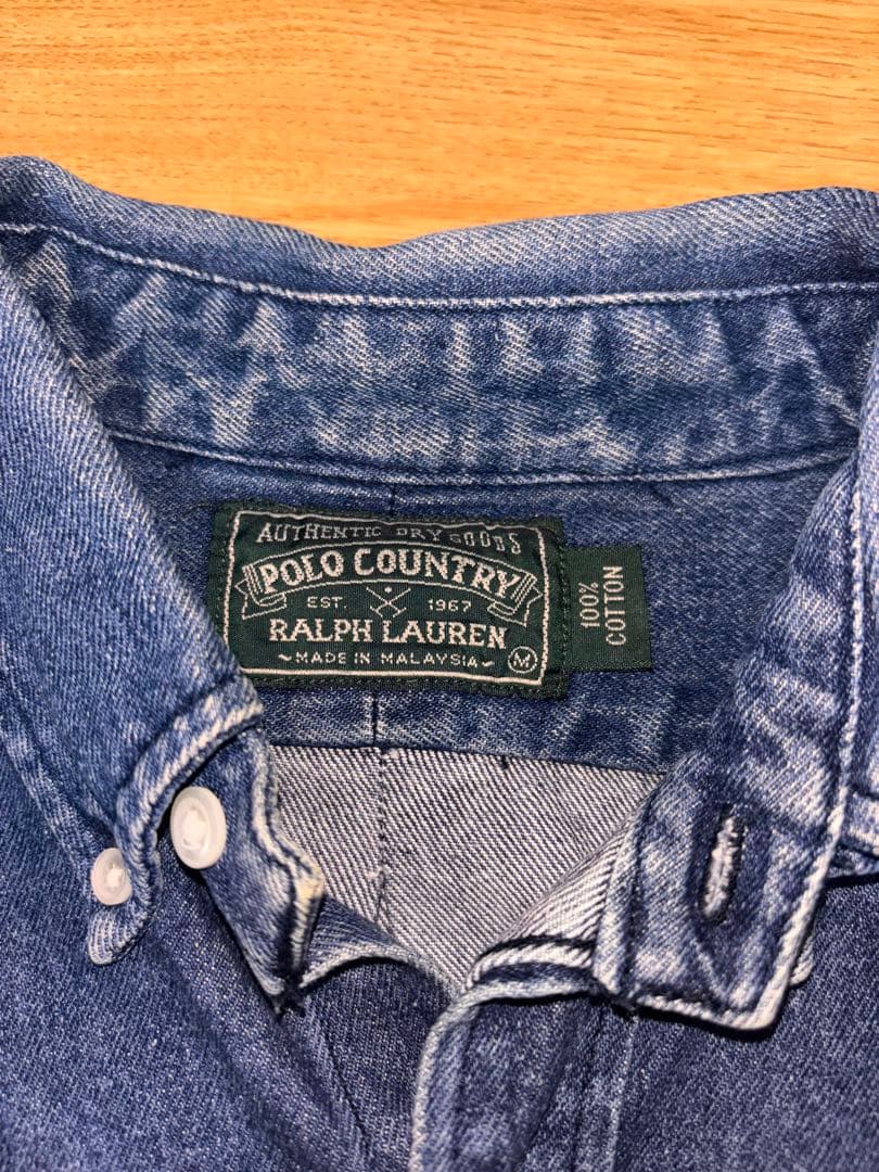 POLO COUNTRY デニムシャツ　ポニー刺繍　M