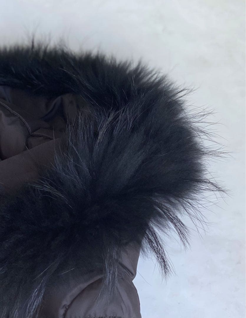 極美品　INDIVI ダウンジャケット　ブラック38 3way リアルファー