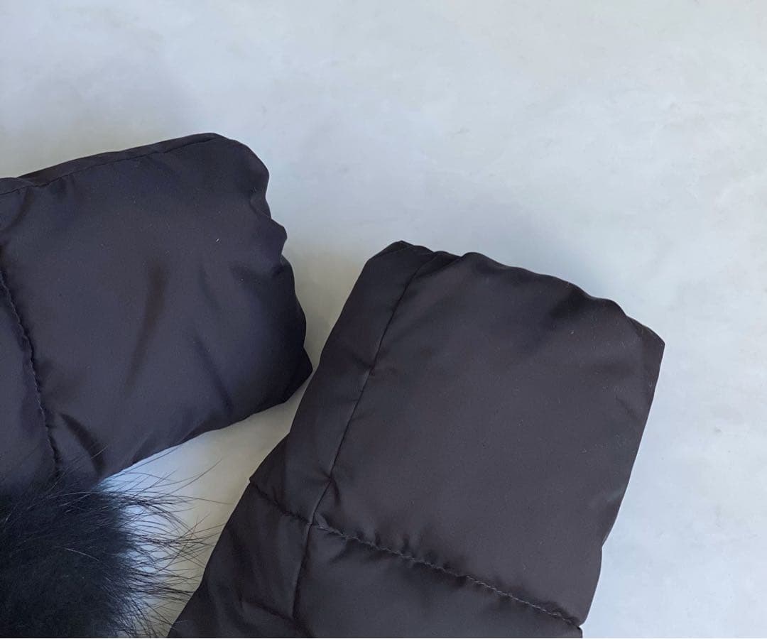 極美品　INDIVI ダウンジャケット　ブラック38 3way リアルファー