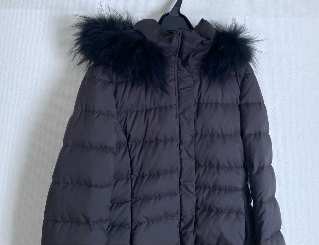 極美品　INDIVI ダウンジャケット　ブラック38 3way リアルファー