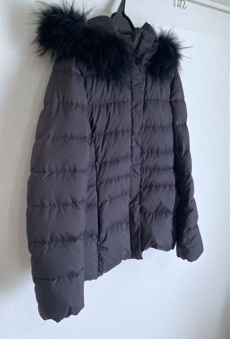 極美品　INDIVI ダウンジャケット　ブラック38 3way リアルファー