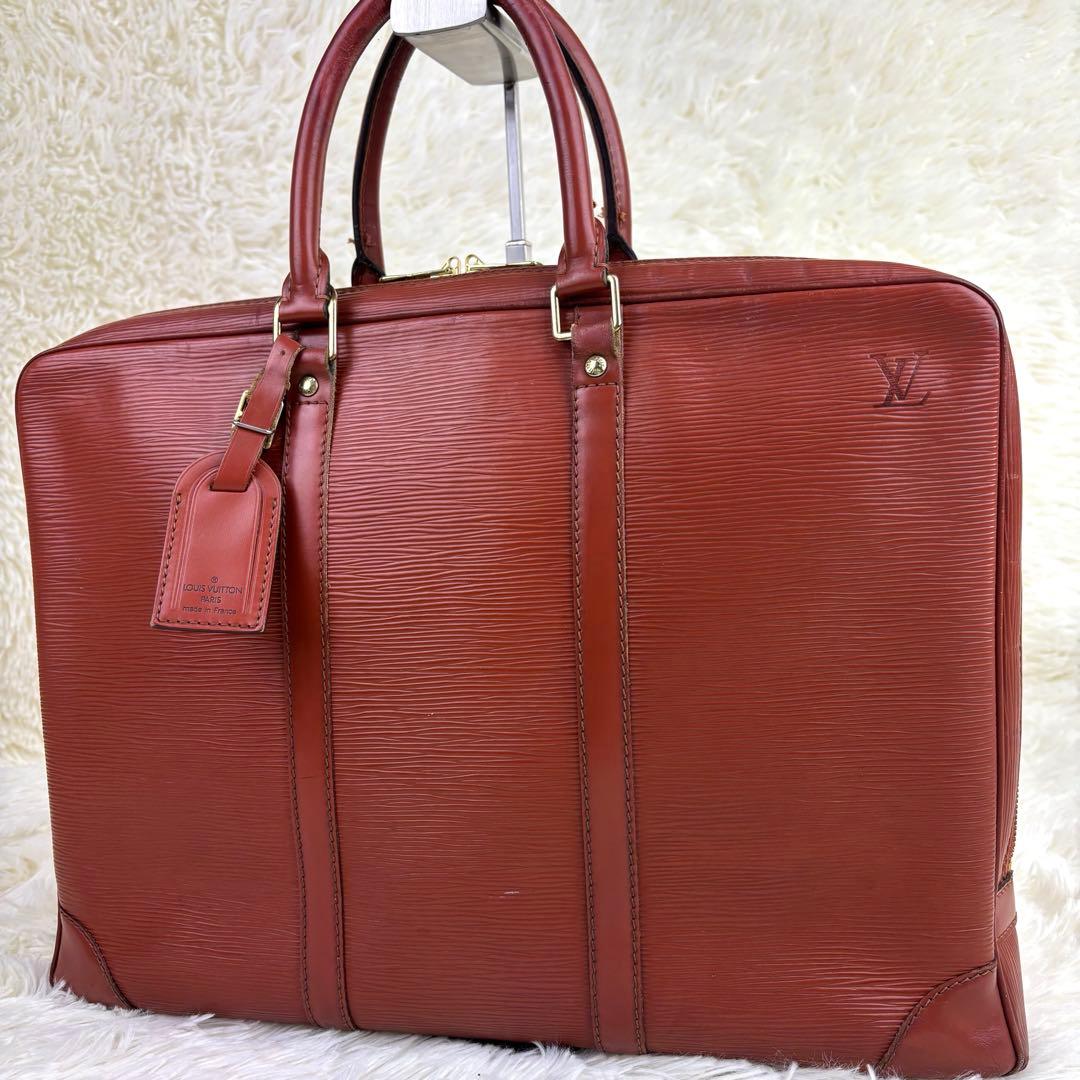 ルイヴィトン ポルトドキュマン ヴォワヤージュ ビジネスバッグ ケニアブラウン