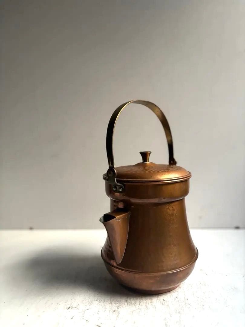 811 ヴィンテージ 純銅製ケトル やかん ポット 民芸 工芸 美品