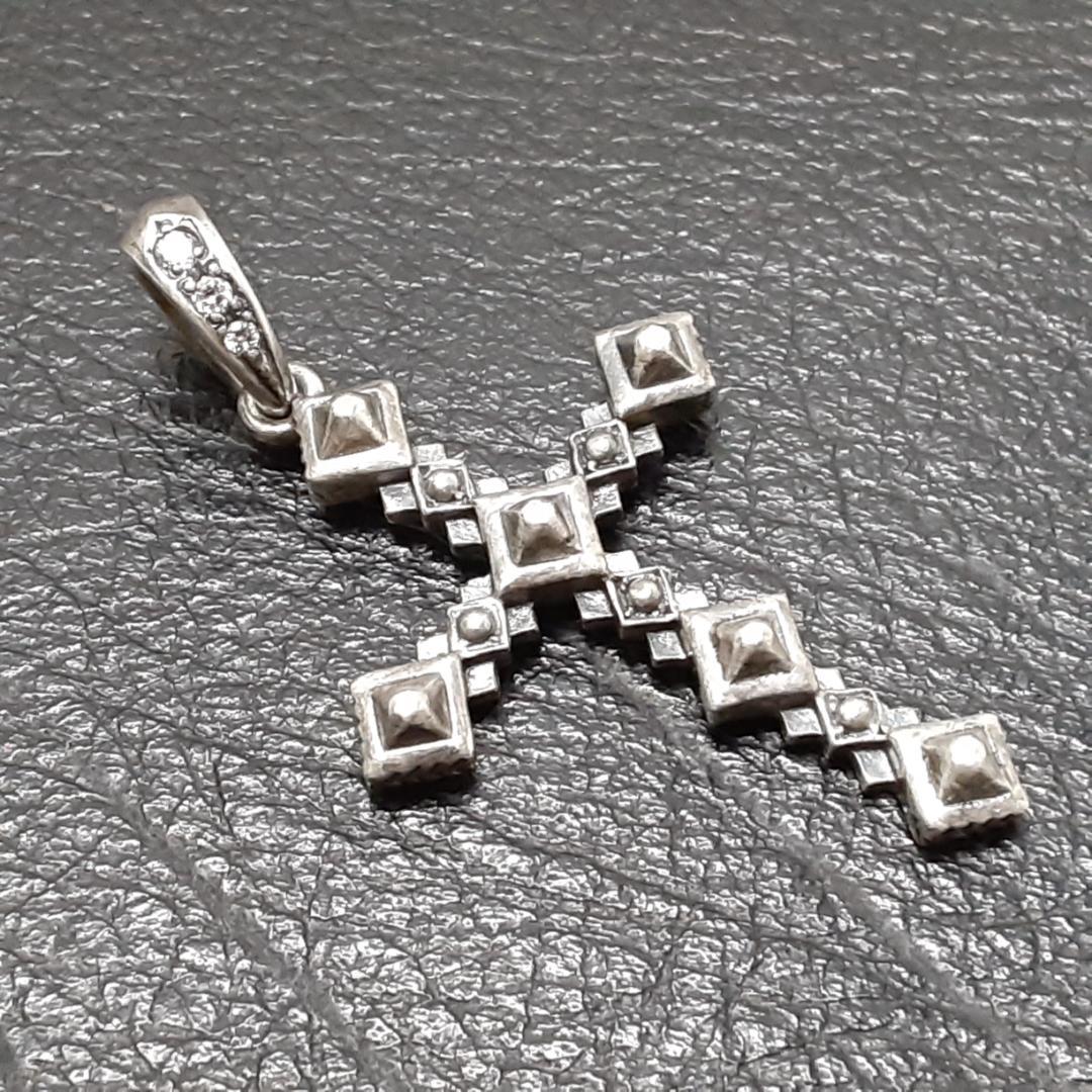 【 刻印あり/シルバー925】 ライオンハート ペンダント クロス