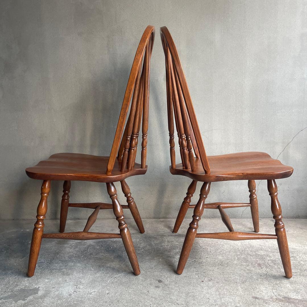 柏木工　ダイニングチェア　ウィンザーチェア　2脚セット