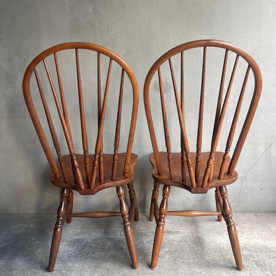 柏木工　ダイニングチェア　ウィンザーチェア　2脚セット