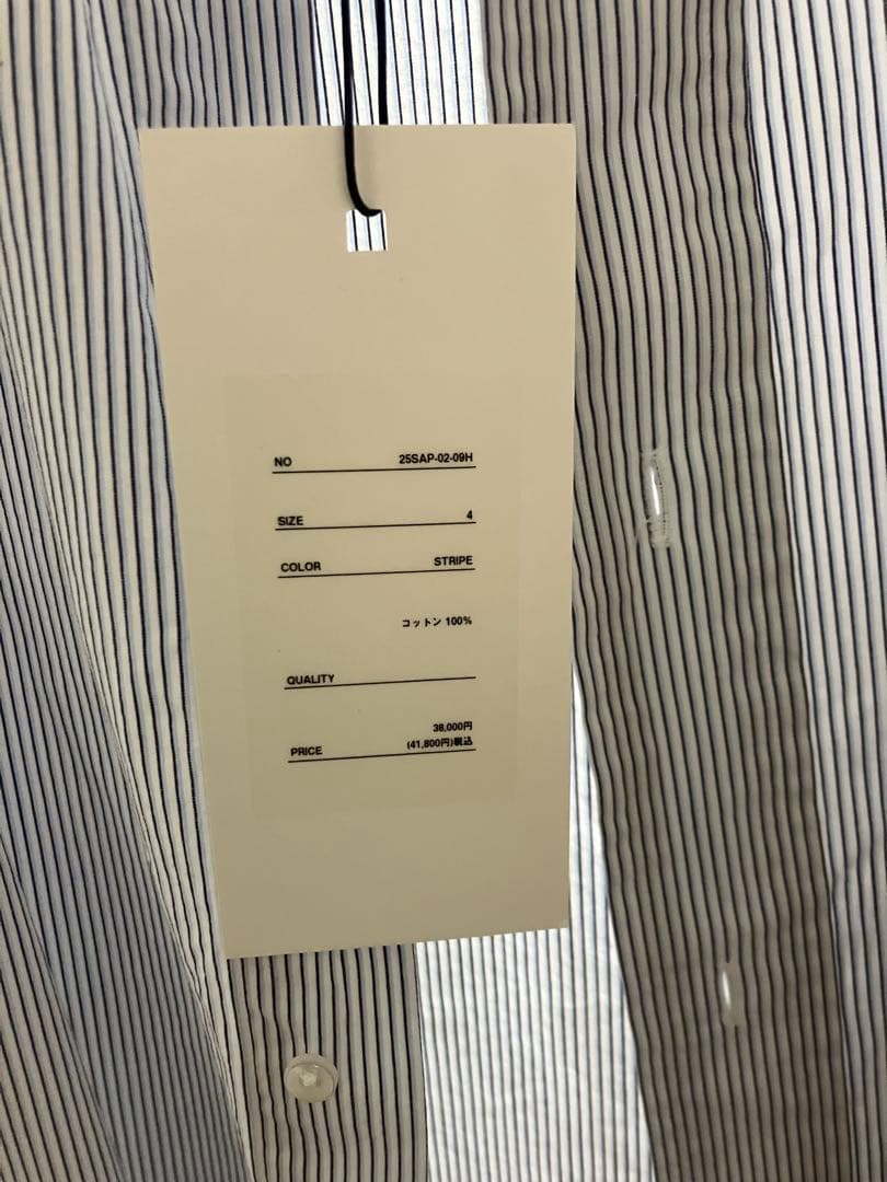 トップス A.PRESSE Regular Collar Shirt 4 stripe