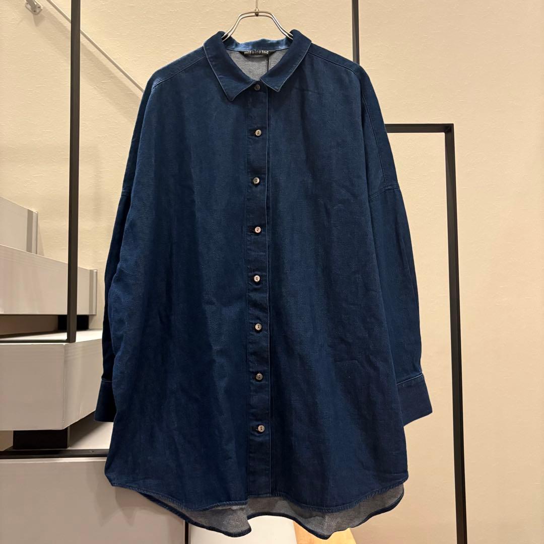 mizuiro ind デニムワイドシャツ　岡山デニム　タグ付き