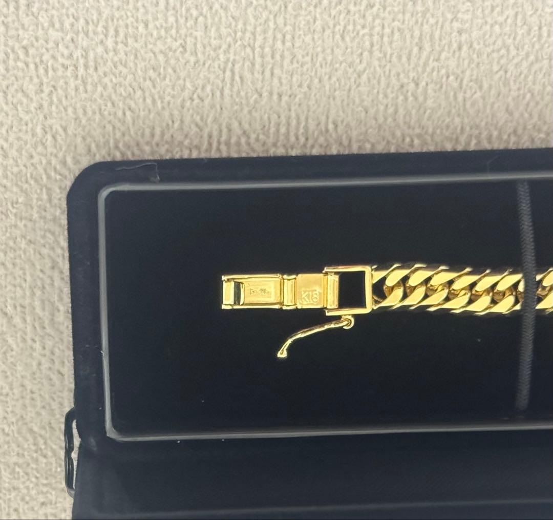 美品 喜平ブレスレット 6面ダブル k18 18金 ホールマーク刻印 喜平