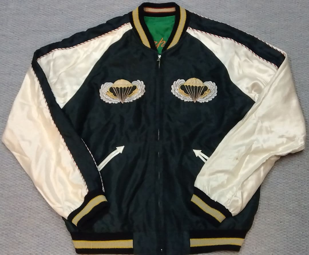 テーラー東洋 リバーシブルスカジャン PARACHUTE×龍 アセテート製 S