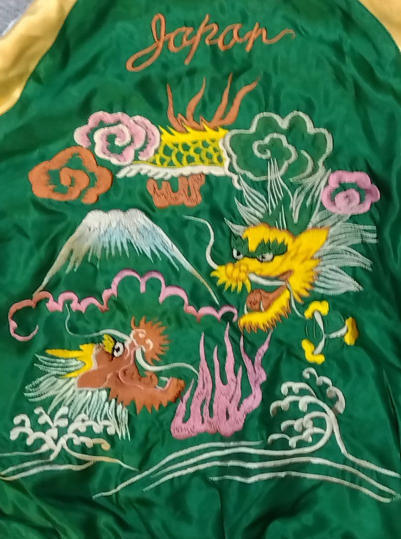 テーラー東洋 リバーシブルスカジャン PARACHUTE×龍 アセテート製 S