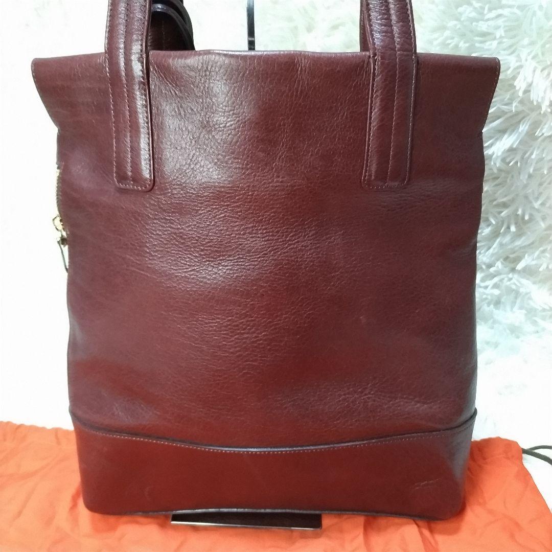 美品　aniary アニアリ　トートバッグ　オールレザー　サイドファスナー　A4