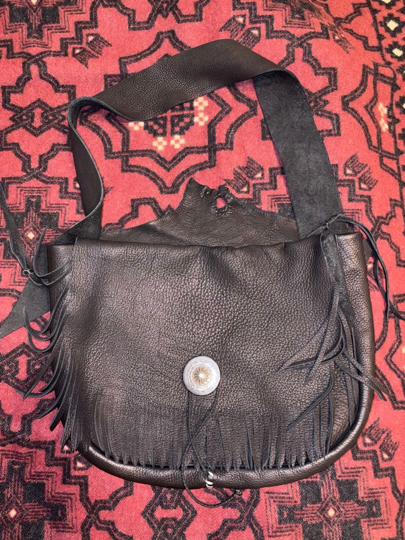 larry smith FRINGE BAG largeディアスキン　カスタム