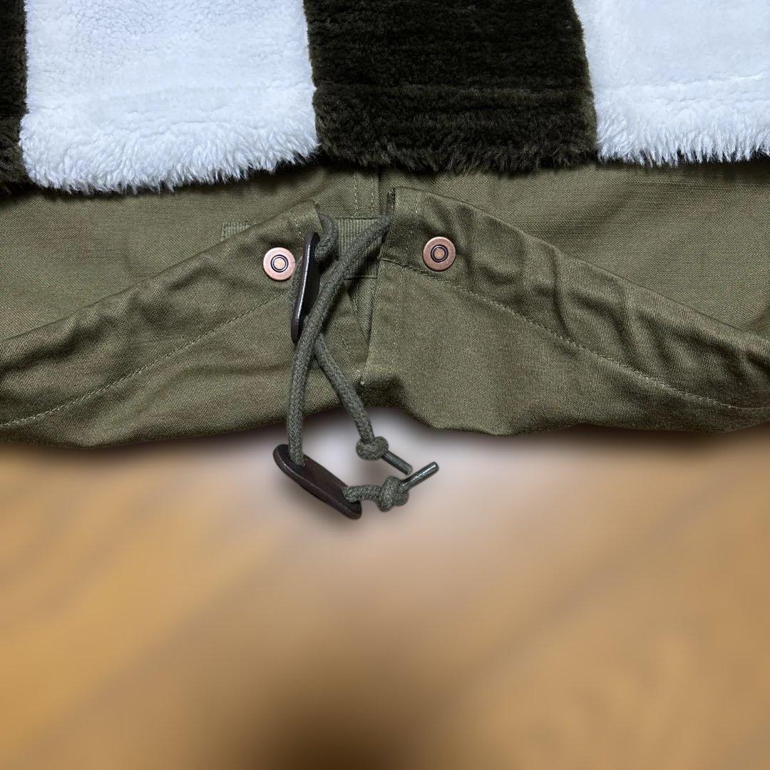 美品⁂フレッドペリー⁂モッズコート　ブロックチェックボアライナー　カーキ　S