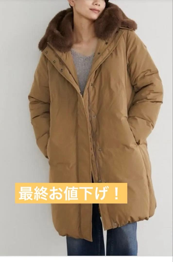 IND イネド《VERY掲載》エコファーフード2WAYダウン《Re:DOWN》