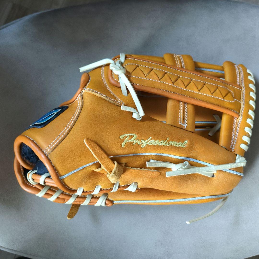 【極美品】Mizuno Professional グローブ オレンジ　ミズノ