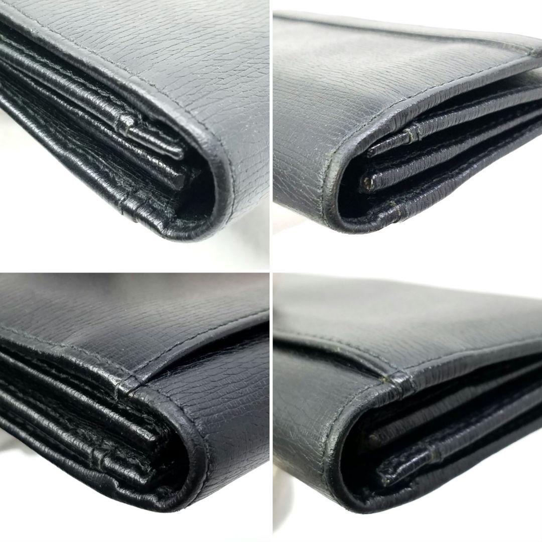 GUCCI グッチ インターロッキング レザー 革 長財布 コンチネンタル 黒