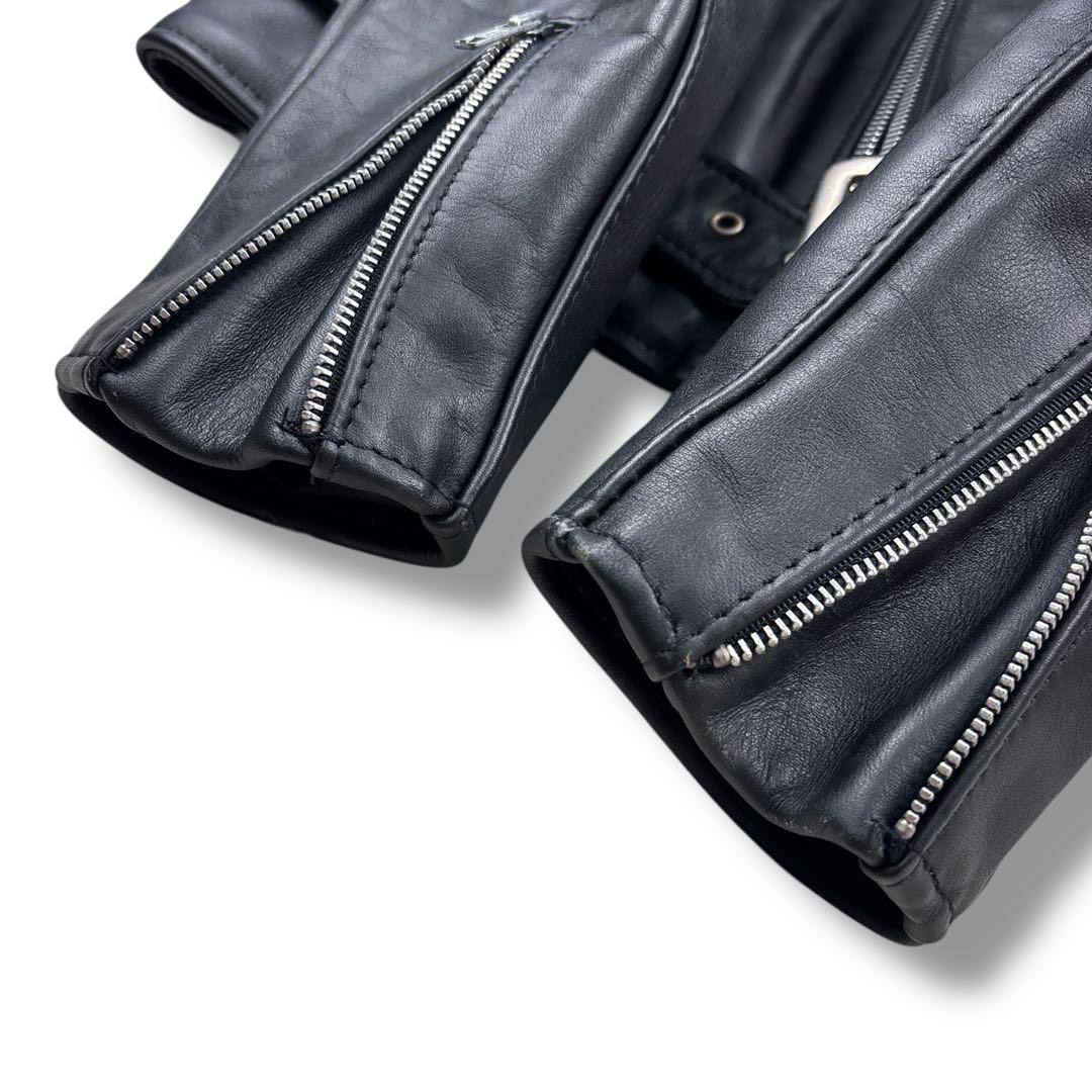 美品 ショット 90s ダブルライダース レザージャケット クラシック 42
