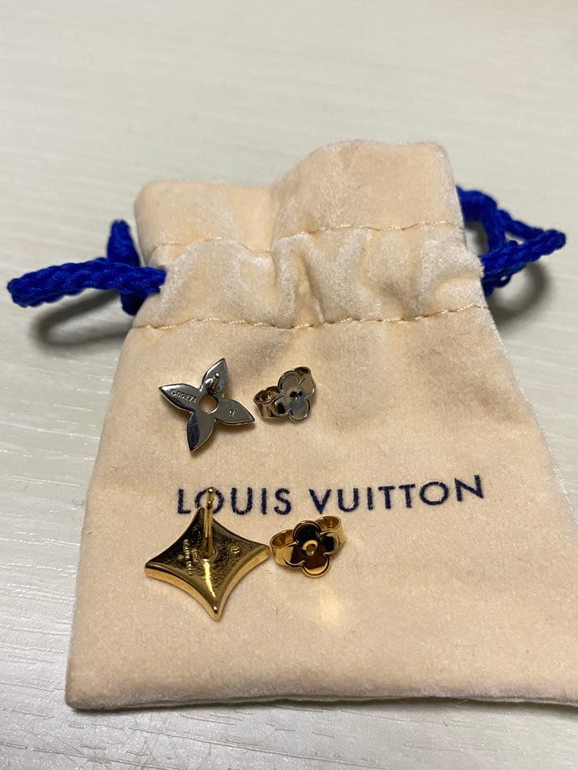 LOUIS VUITTON ピアスセット ゴールド シルバー　モノグラム