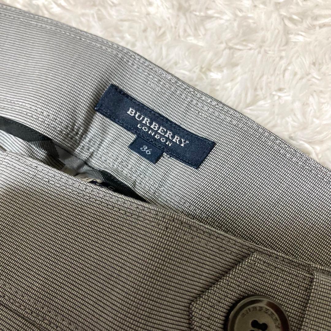極美品♡ バーバリーロンドン パンツスーツ レディース ロゴボタン グレー