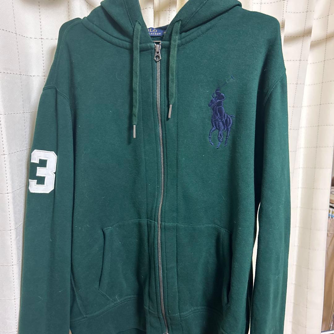 Polo Ralph Lauren ダブルジップパーカー　デカロゴ　古着　 L