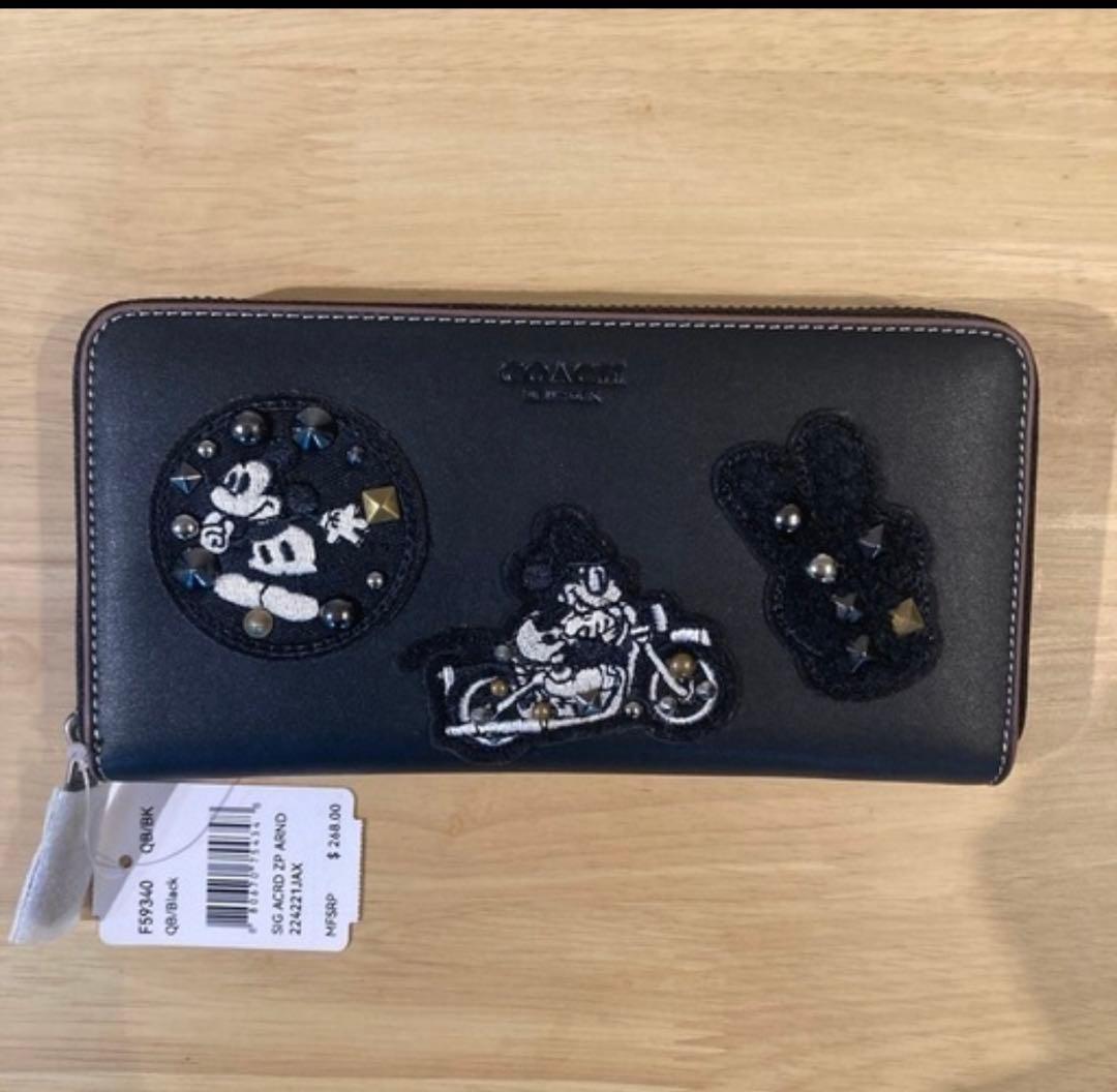 新品未使用　コーチ　COACH 長財布　ミッキーコラボ