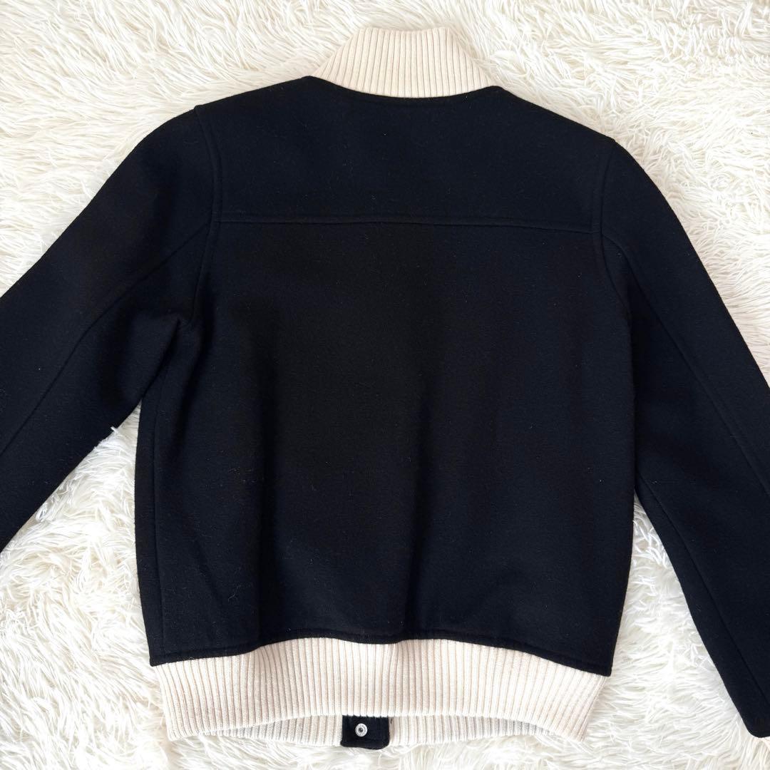 【希少】クレージュ　スタジャン　ブルゾン　ブラック　レディース　38 Y2K