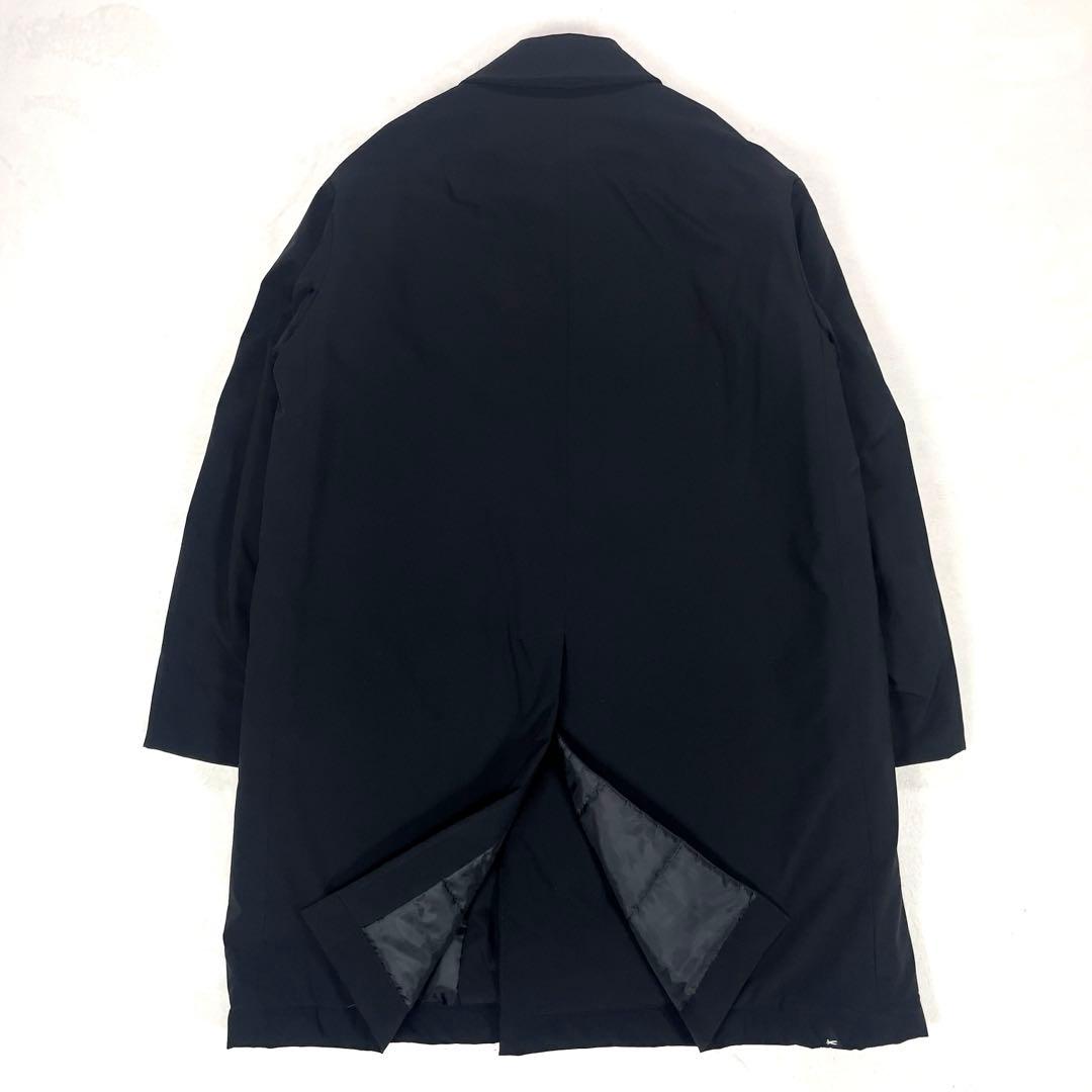 極美品 デンハム 中綿ダウン ダブルブレスト ナイロン スペクターコート M 黒