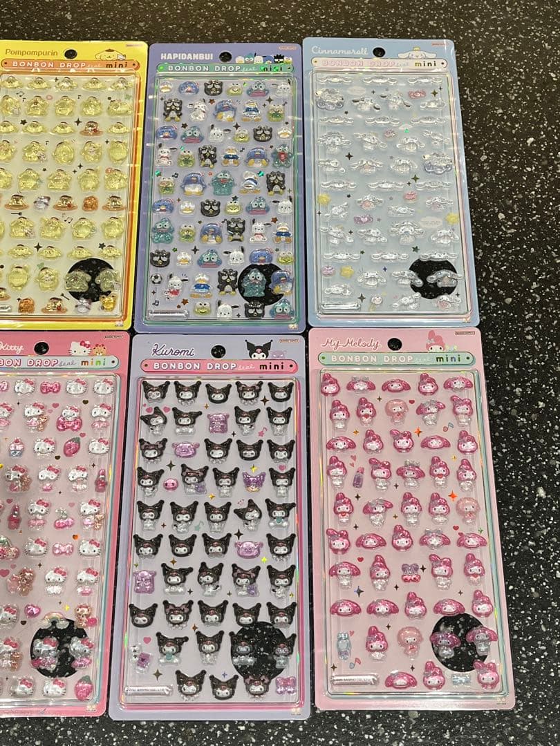 サンリオmini　ボンボンドロップシール・コンプリートセット