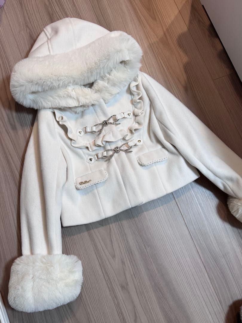 liZlisa ビジューリボンショートフードコート