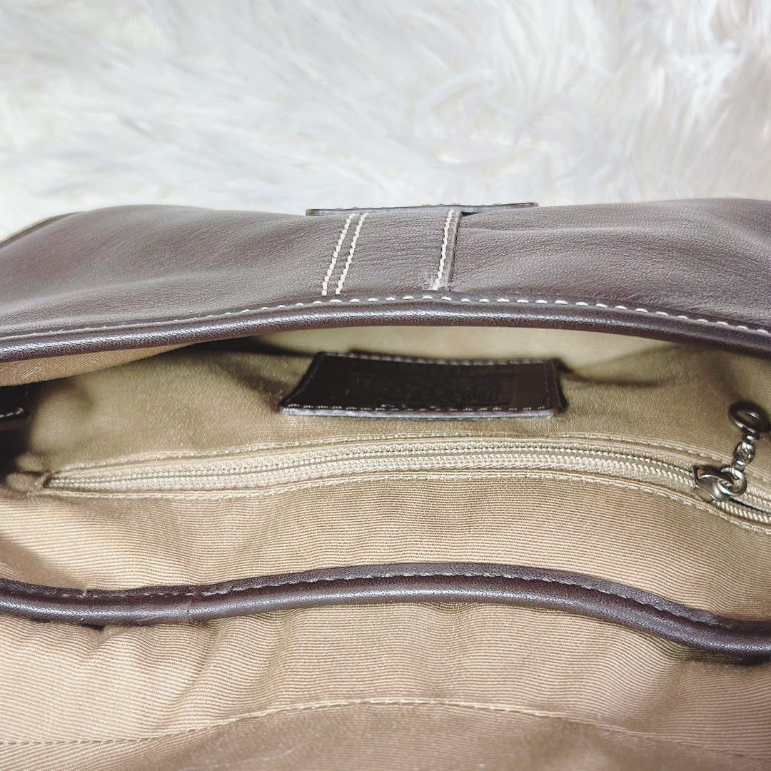 コーチ ソーホー ワンショルダーバッグ オールレザー ブラウン Y2K